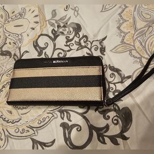 Dana Buchman Silver/Black Striped Wallet